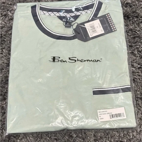 Ben Sherman Short-Sleeve Welt Pocket Ringer Tee size Medium - Picture 8 of 12